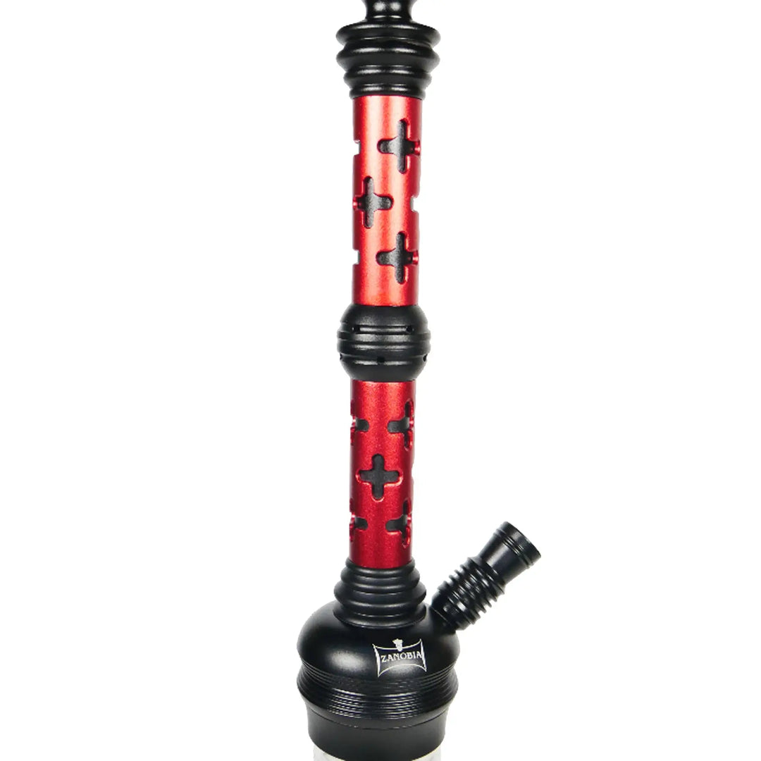 Zanobia Shisha German Design Red+Transparent Cubanar