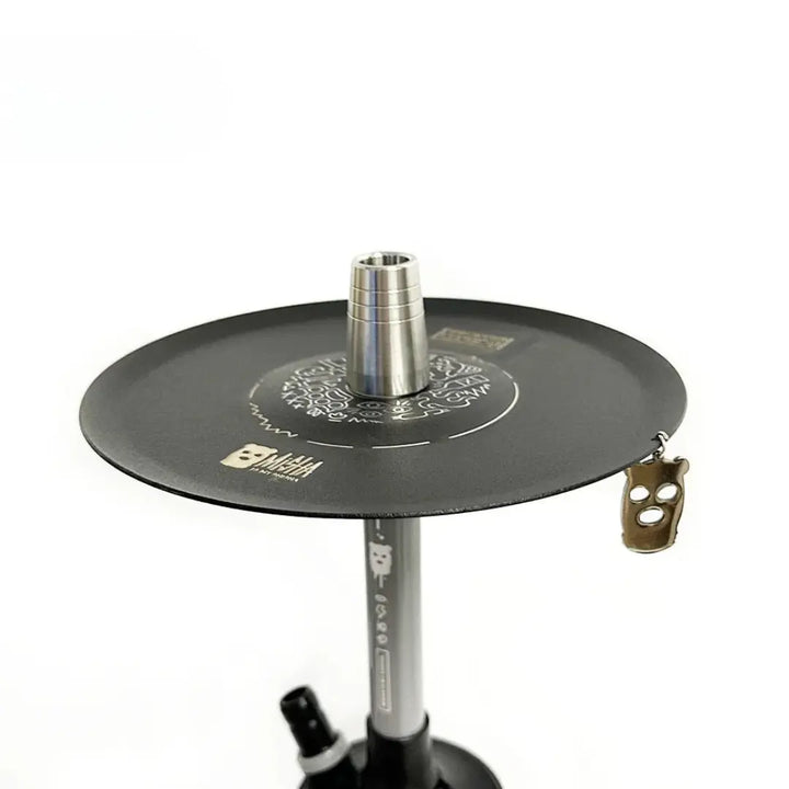 Powder-coated heat-protected saucer with balaclava keychain from Misha