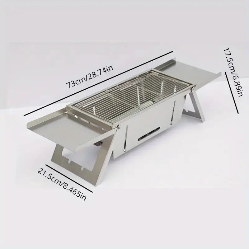 Foldable And Thickened Charcoal Barbecue Grill Temu