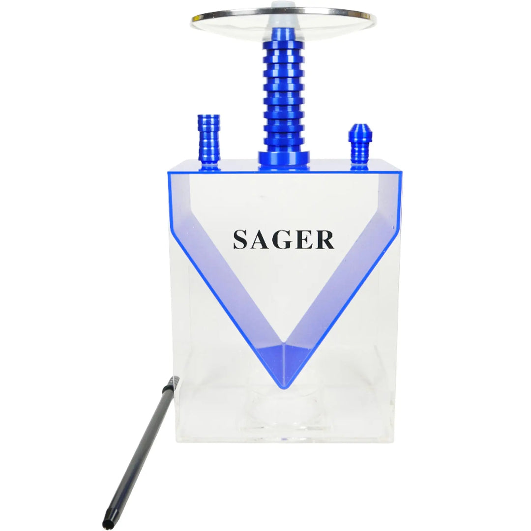 Sager Shisha Acrylic Blue Transparent Cubanar