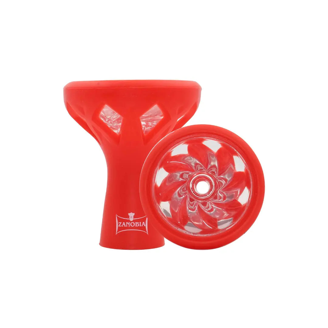 Zanobia Silicon Glass Head - Red Cubanar