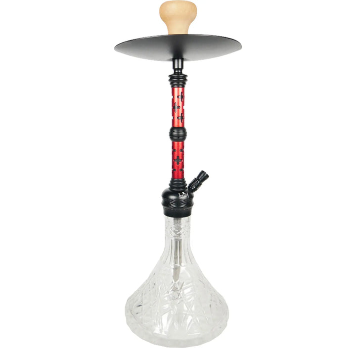 Zanobia Shisha German Design Red+Transparent Cubanar