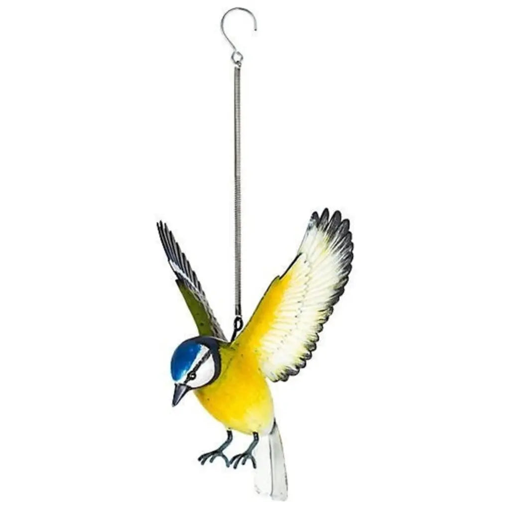 La Hacienda - Hanging 3d Metal Blue Tit in Flight Elite Horizon