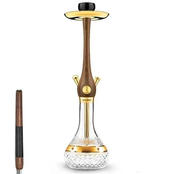 WOOKAH HOOKAH 24K GOLD PLATED WALNUT AMBER Cubanar