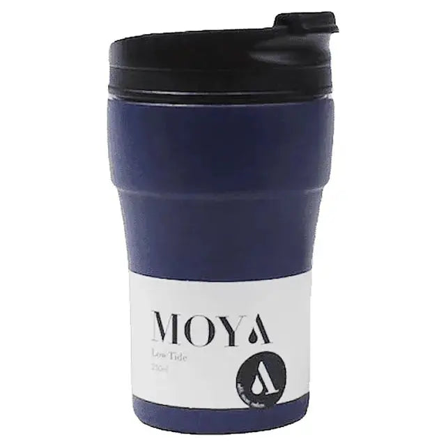 Moya "Low Tide" 250ml Travel Coffee Mug Black/Navy Cubanar