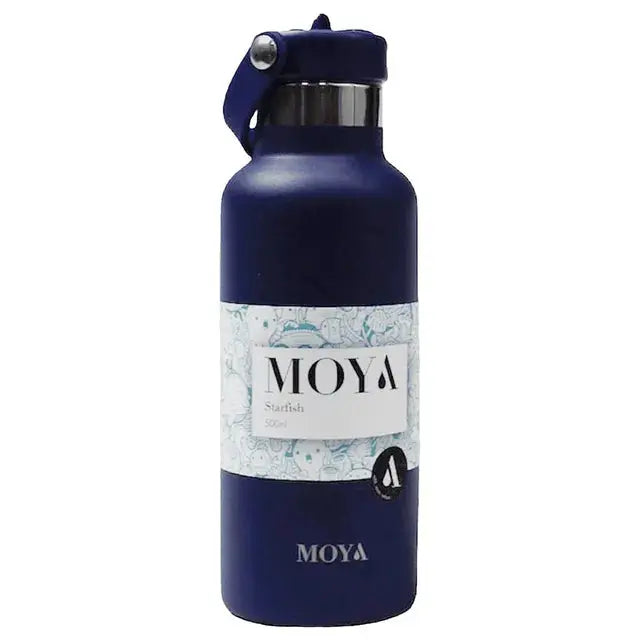 Moya "Starfish" 500ml Insulated Sustainable Water Bottle Navy Cubanar