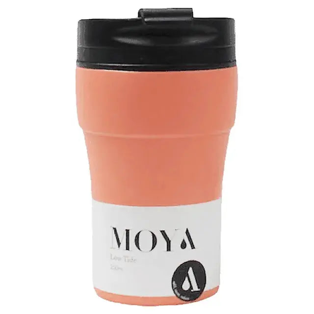 Moya "Low Tide" 250ml Travel Coffee Mug Black/Coral Cubanar