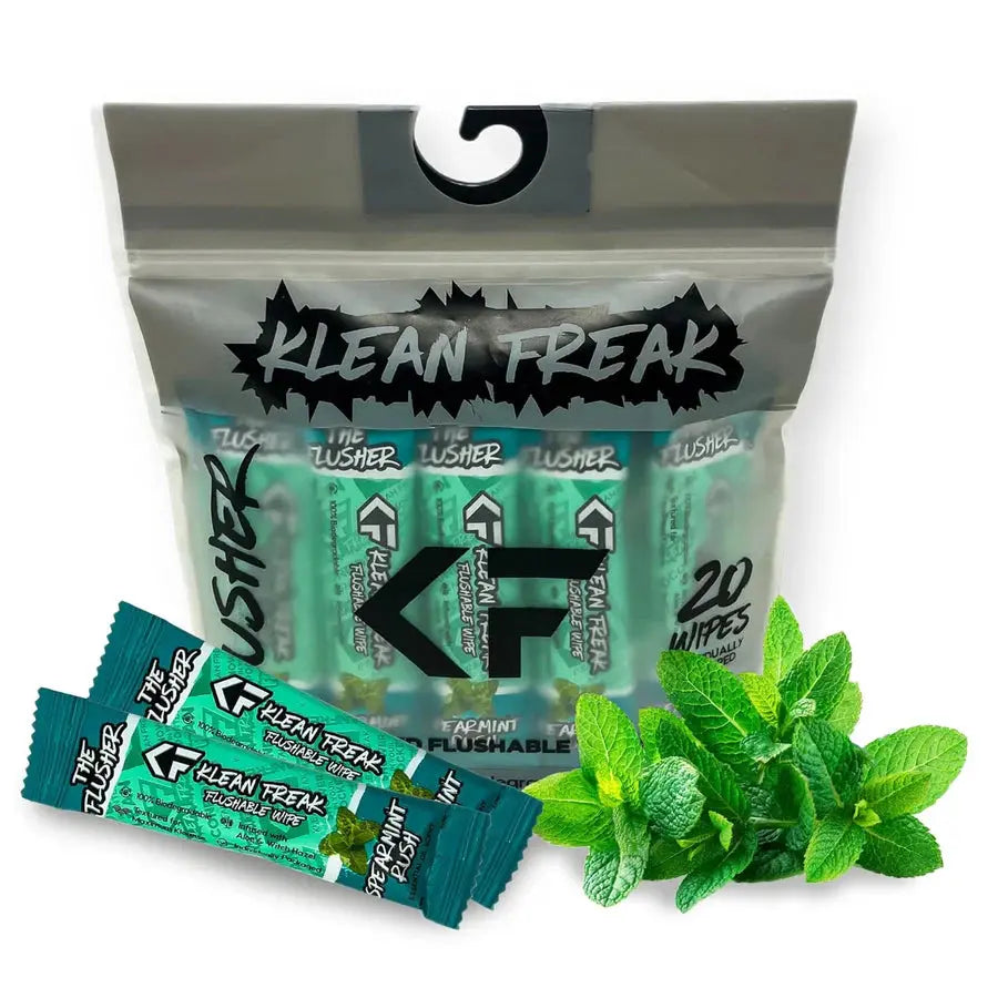 Klean Freak - The Flusher wipes - 20 Pack - Spearmint Rush Elite Horizon