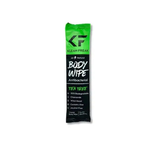 Klean Freak - Body Wipes - Single Sachet - Tea Tree Elite Horizon