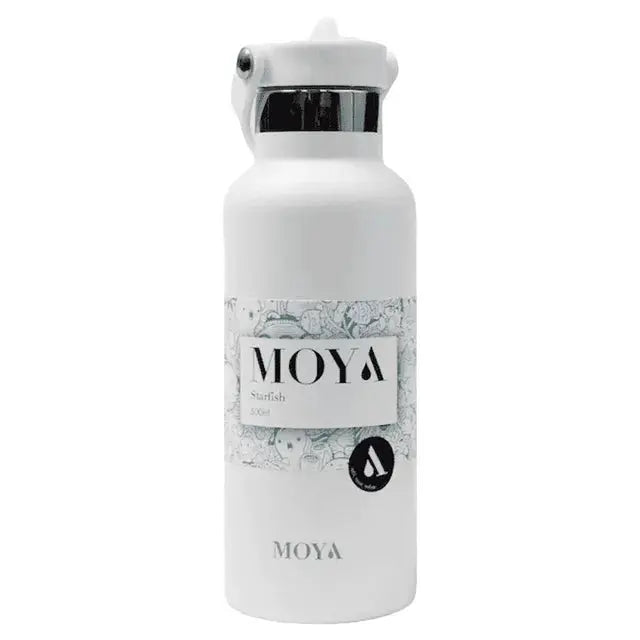 Moya "Starfish" 500ml Insulated Sustainable Water Bottle White Cubanar