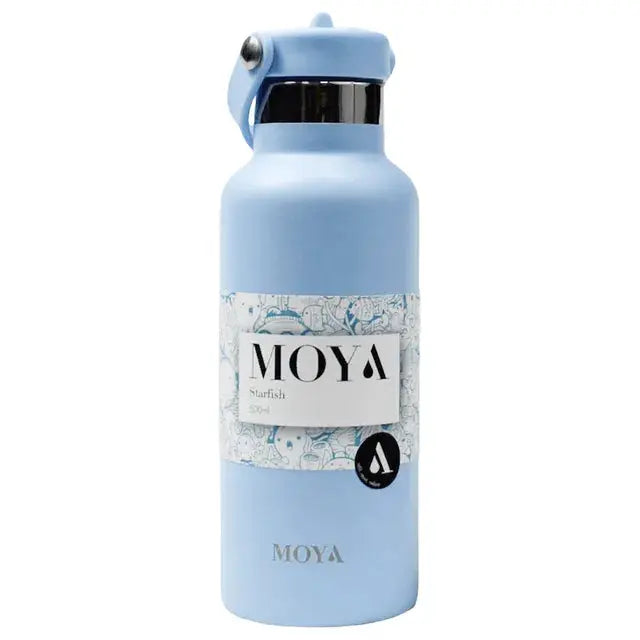 Moya "Starfish" 500ml Insulated Sustainable Water Bottle Powder Blue Cubanar