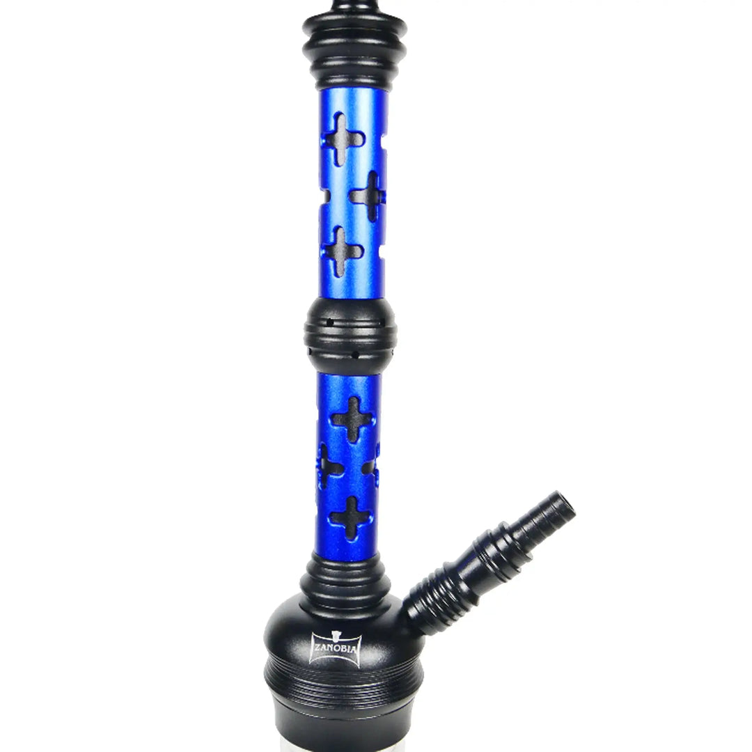 Zanobia Shisha German Design Blue+Transparent Cubanar