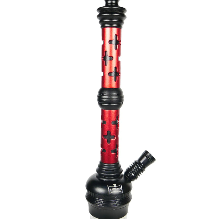 Zanobia Shisha German Design Red+Transparent Cubanar