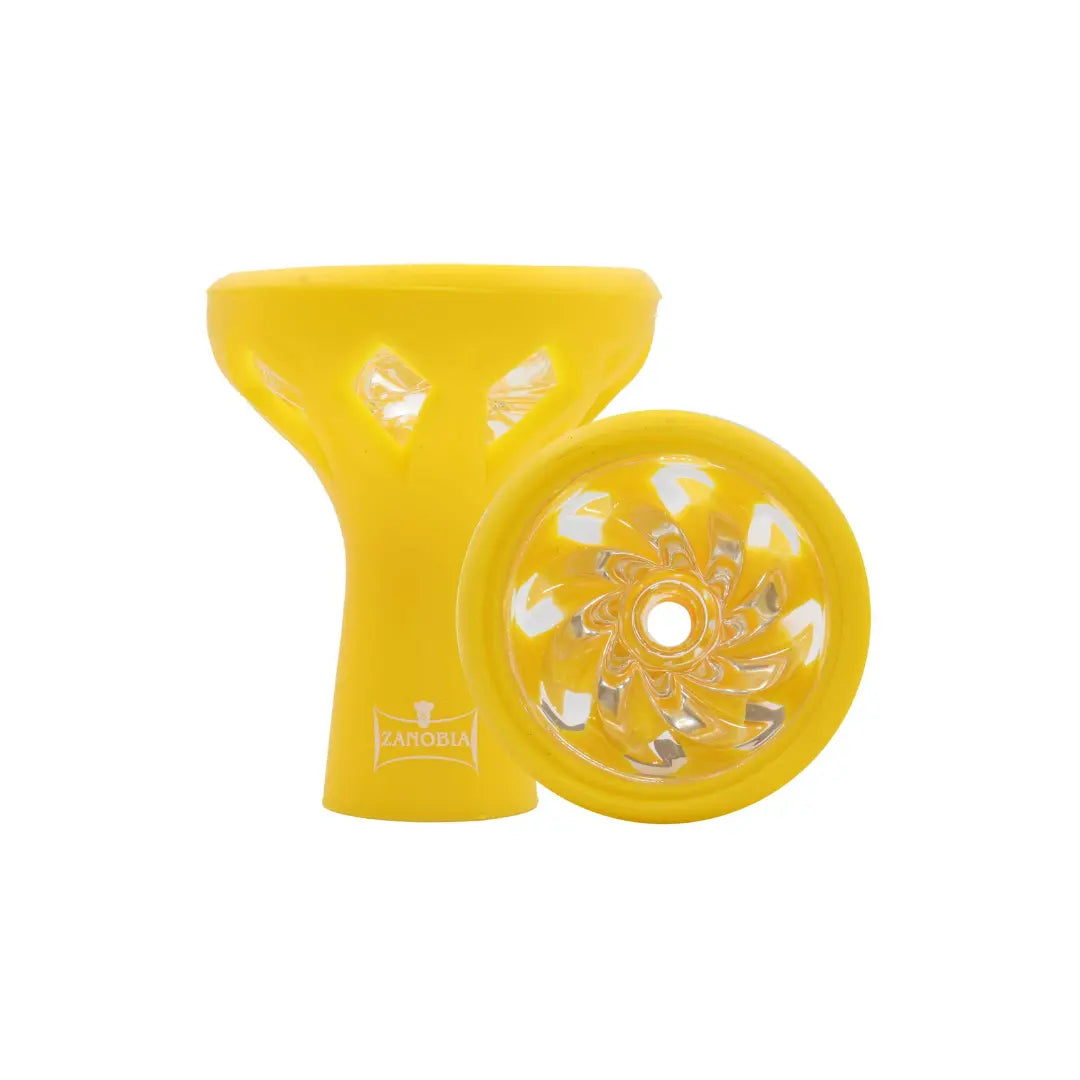 Zanobia Silicon Glass Head - Yellow Cubanar