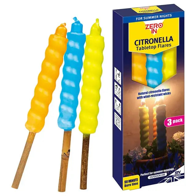 STV Citronella Table Top Flares - Beach Party - 3-Pack Elite Horizon