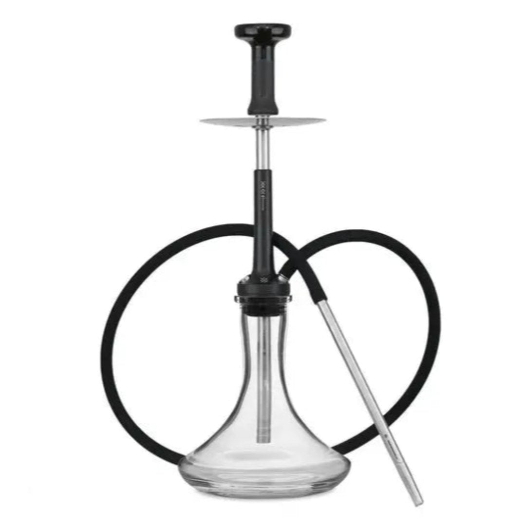 Doosha Black Soul Hookah with minimalist black design and premium components