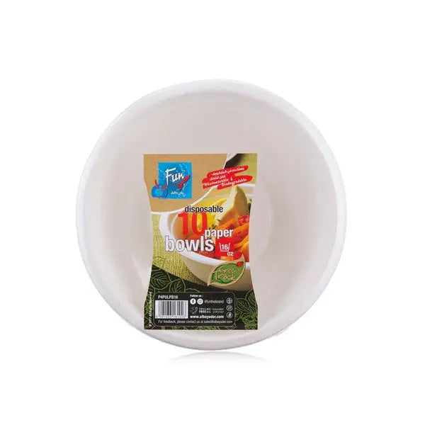 Fun Bowl Biodegradable 16oz 10pk Cubanar