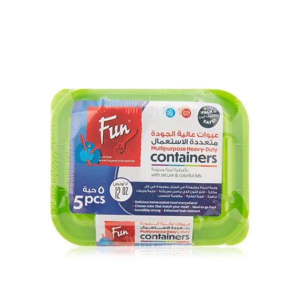 Fun Container With ASDT Color Lid 12oz Cubanar