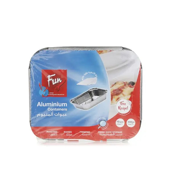 Fun Aluminium Container With Lid Rectangular 1850cc Cubanar