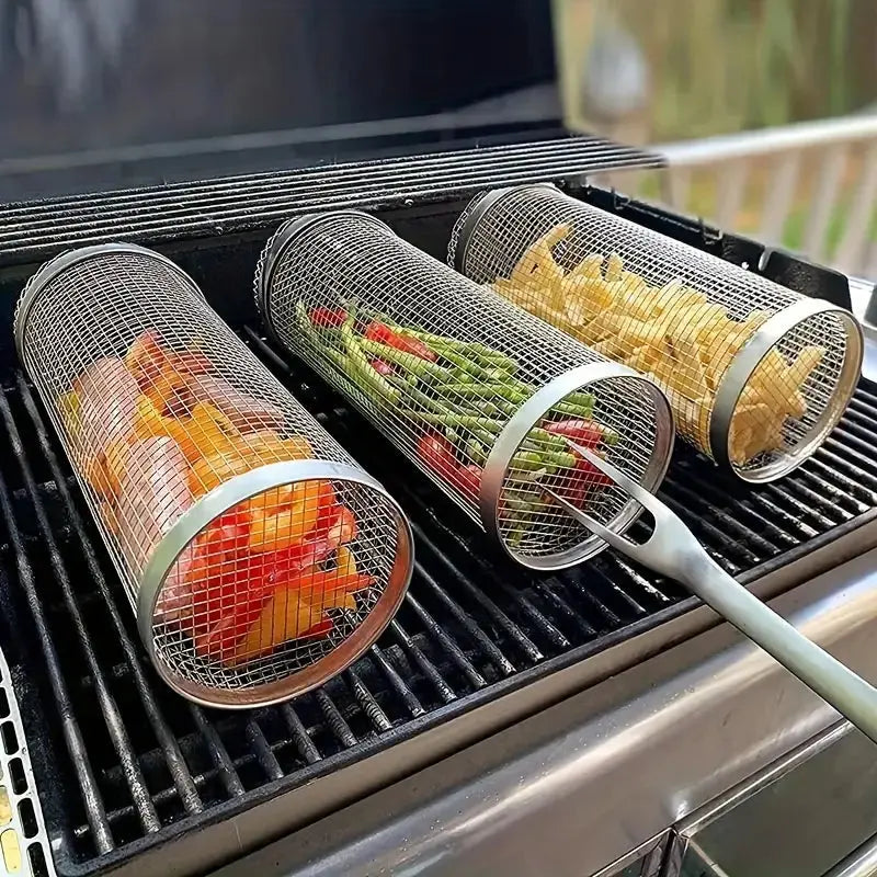 Grill Rolling Barbecue Basket Temu