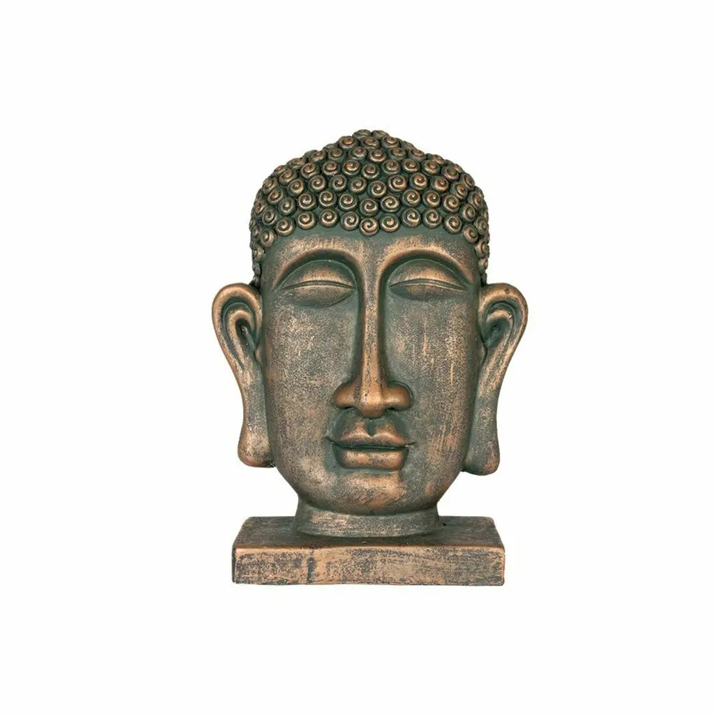 La Hacienda - Male Buddha Head On Base, Small, Bronze Elite Horizon