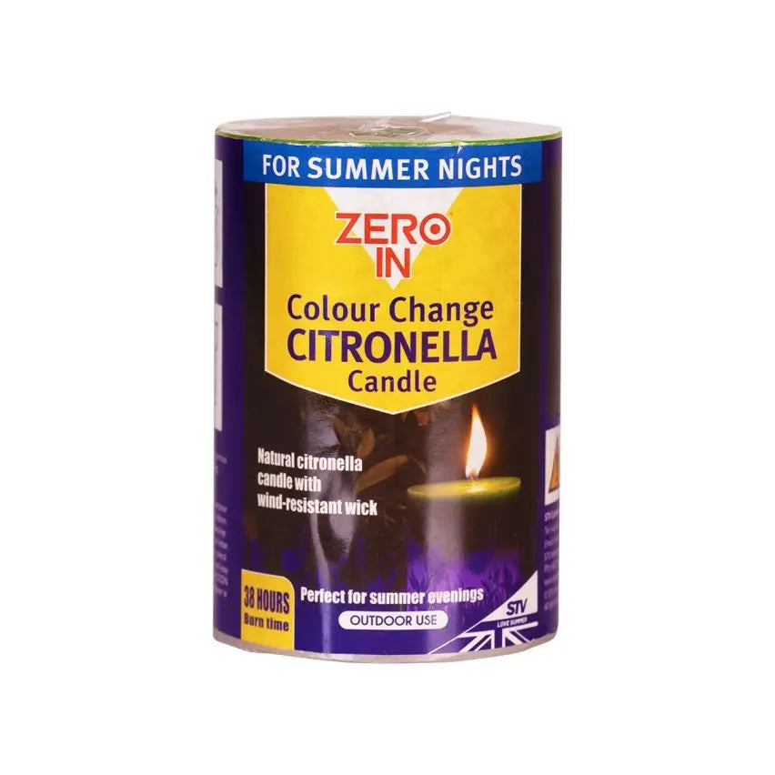 STV  Citronella Colour-Change Pillar Candle Elite Horizon