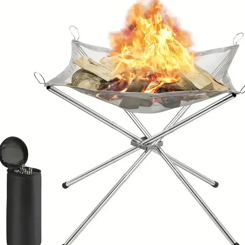 Stainless Steel Folding Portable Camping Fire Pit Temu