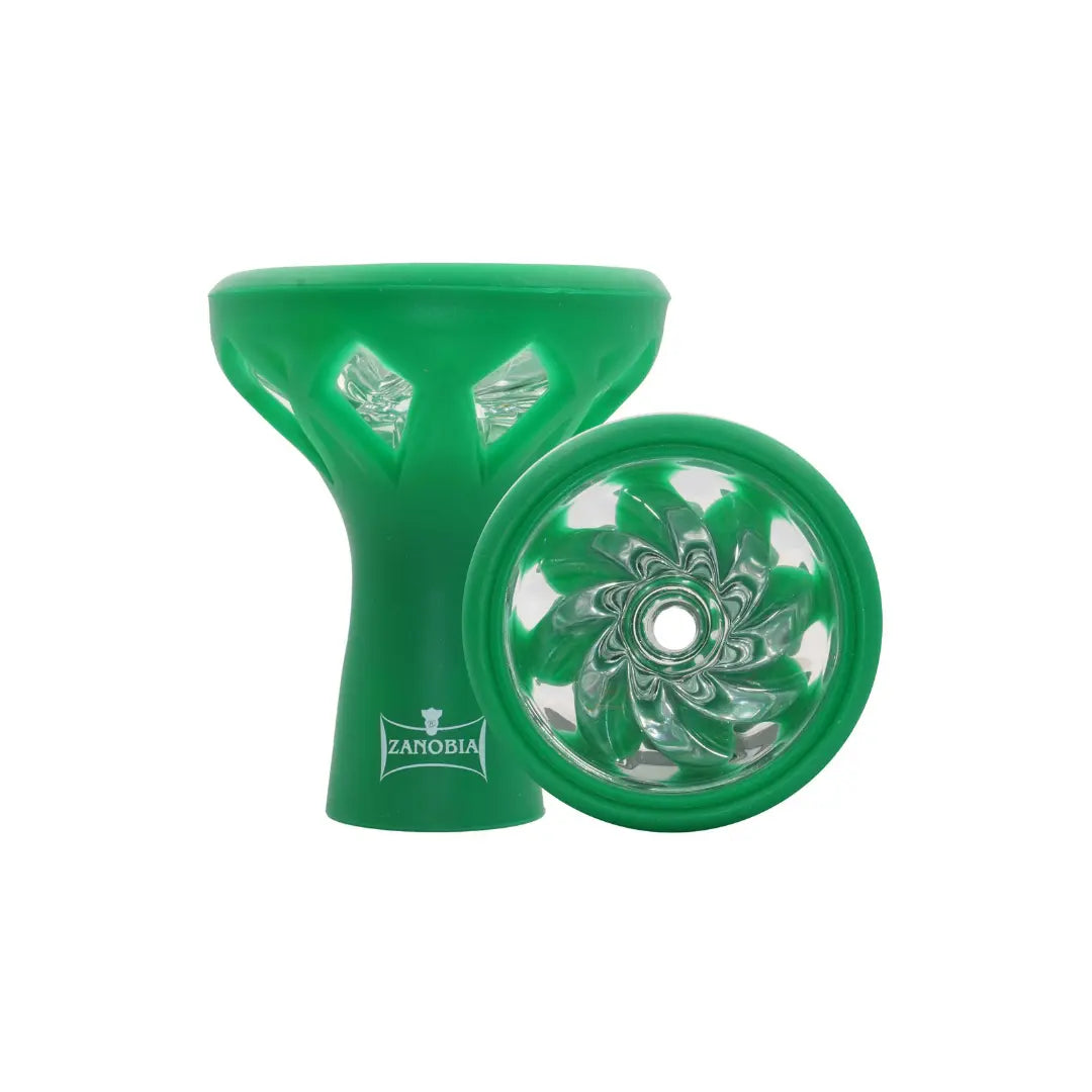 Zanobia Silicon Glass Head - Green Cubanar