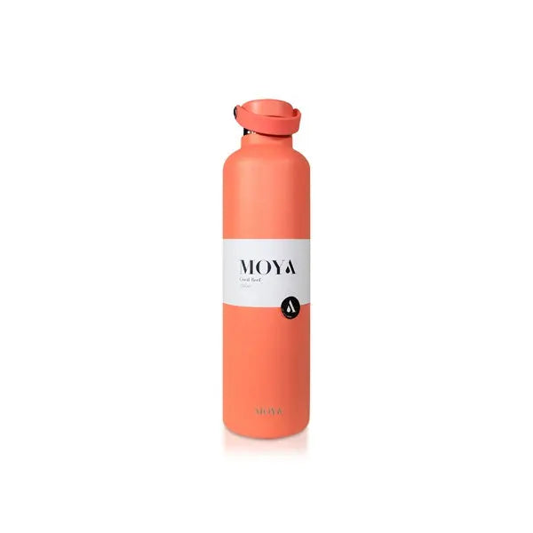 Moya "Coral Reef" 1L Insulated Sustainable Water Bottle Coral Spout Lid Cubanar