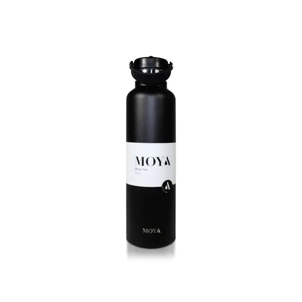 Moya "Black Sea"  700ml Insulated Sustainable Water Bottle Black Spout Lid Cubanar