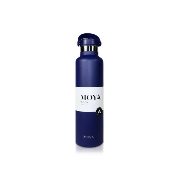 Moya "Black Sea"  700ml Insulated Sustainable Water Bottle Navy Cubanar