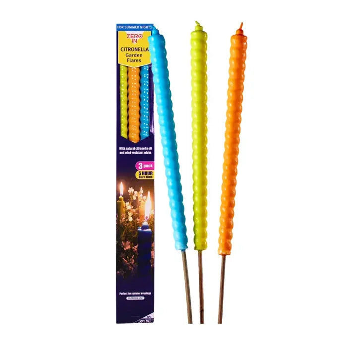 STV Citronella Garden Flares - Beach Party - 3-Pack Elite Horizon