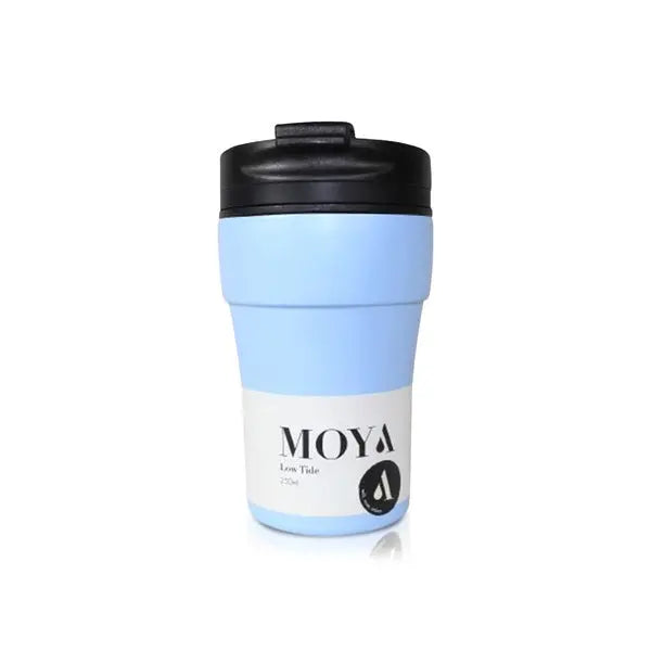 Moya "Low Tide" 250ml Travel Coffee Mug Black/Powder Blue Cubanar