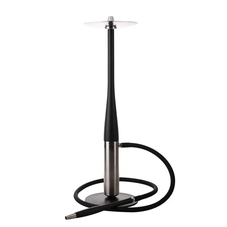 Russian Hookah Union Argument full view showing its sleek design with stainless steel and stabilized wood, standing tall at 68 cm. Available at Cubanar with free delivery in Dubai.